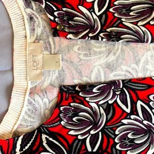 Red black and grey cardigan